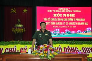Khối Quân sự địa phương Quân khu 7 triển khai công tác thi đua khen thưởng và phong trào TĐQT năm 2022