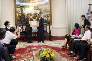 Lãnh đạo tỉnh tiếp đoàn công tác của Văn phòng Kinh tế và văn hóa Đài Bắc tại TP.HCM