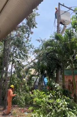 Khắc phục sự cố gây mất điện nhiều nơi ở huyện Long Thành