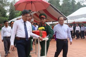 Tổ chức trang trọng lễ truy điệu và an táng hài cốt liệt sĩ tại H.Long Thành