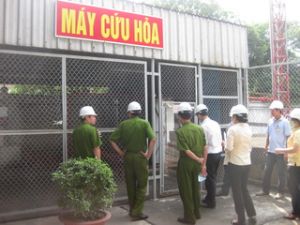 ベトナム畜産株式会で社労働安全衛生、爆発・火災防止の状況を検査