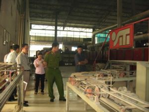 タンタンタイル株式会社における労働安全衛生、爆発・火災防止の状況を検査