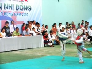 約200人の選手は２０１０年少年・児童Taekwondo大会に参加した。