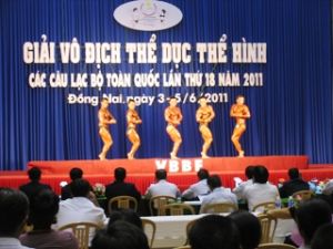 ２０１１年に第8回ボディビル大会の開幕