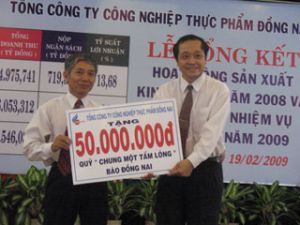 In 2008, Dong Nai Industry and Food Corporation’s total revenue reached VND6,053,312 million