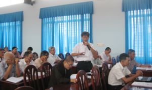 我省越南祖国阵线委会举办第13届对省越南祖国阵线第七代表大会草稿补充意见之会议