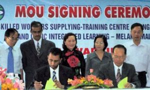 Dong Nai Industrial Zones Authority (DIZA) signs a memorandum of understanding with the Cubic Integrated Learning, Malaysia (CIL)