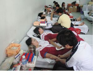 仁泽县组织无偿献血活动