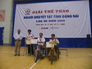 2009年第三次同奈省残疾人运动会：边和市获得团体第一名