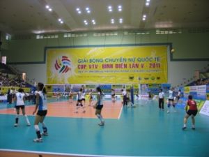 2011年第五次平田VTV国际杯女子排球比赛开幕：越南队各队都占优势。