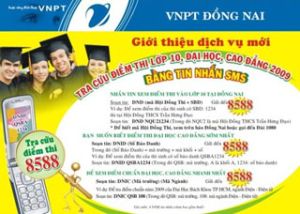 Dongnai telecom: Provide tenth grade, college and university entrance exam result search service via SMS