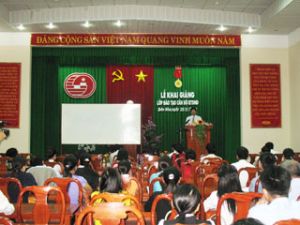 A training course for people’s credit fund cadres held