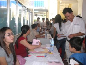 A few unskilled laborers visits 28th job transaction floor
