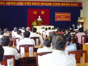 The National Congress Delegation has a meeting with Xuan Loc district voters