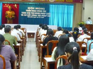 Conference on preliminarily summing up legal work performance and monitoring law enforcement