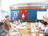 Supervising delegation of Economy and Budget Board of the provincial Ceople’s Council work with Department of Natural Resources and Environment.