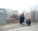 Fire-fighting practice at Buu Hoa ward.