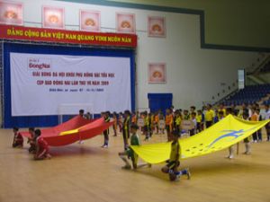 Football championship for primary school pupils of Phu Dong Sport Festival opened – the 7th Cup of Dong Nai Newspaper in 2009