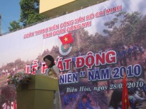 Dong Nai Youth Union celebrates the launch of the Youth Month 2010