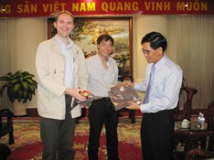 The provincial leadership met with Grimaud Vietnam Co. Ltd