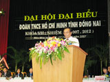 In November 27th, 2007 morning: the Delegate Congress of  HCM Communist Youth Union of Dong Nai province in the term of 2007-2012 opened