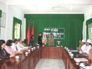 On the 62th anniversary of War Invalids and Martyrs’ Day, the mourning ceremony to bury the remains of four martyrs and assault youths is held