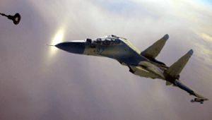 Russia’s newest jet-fighter Sukhoi SU-30cm succeeded in its trial flight