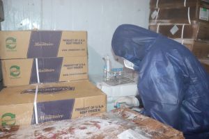 Test for SARS-CoV-2 on imported frozen food packaging