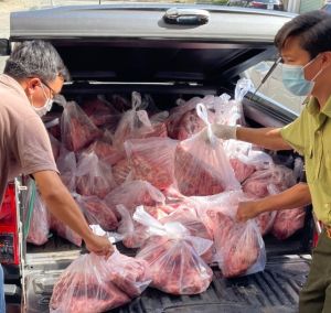 Carrying the agricultural products to the city