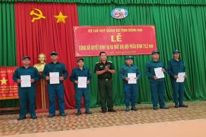 Ra mắt Đại đội dân quân Pháo binh 76,2mm