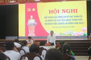 Lãnh đạo TP.Biên Hòa đối thoại với đoàn viên, người lao động