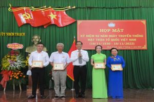 H.Nhơn Trạch họp mặt kỷ niệm 92 năm ngày Truyền thống MTTQ Việt Nam