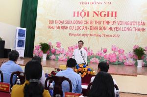 Bí thư Tỉnh ủy gặp gỡ người dân vùng dự án sân bay Long Thành
