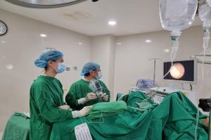 Một bệnh nhân bị sỏi kẹt ở niệu đạo hiếm gặp