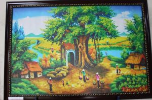 Tranh 3D tái chế từ rác thải nhựa