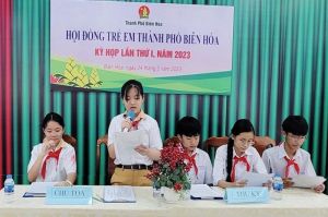 Trẻ em TP.Biên Hòa thảo luận nhiều vấn đề liên quan đến trẻ em