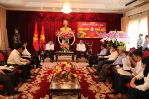 Tiếp và làm việc với đoàn công tác Tỉnh ủy Nghệ An