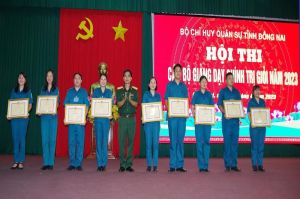 Tổ chức thành công Hội thi Cán bộ giảng dạy chính trị giỏi lực lượng vũ trang năm 2023