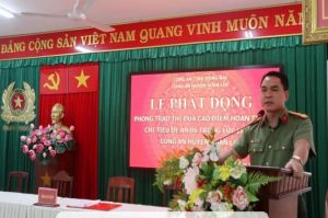 Công an huyện Xuân Lộc phát động phong trào thi đua cao điểm hoàn thành chỉ tiêu cơ bản của Đề án 06