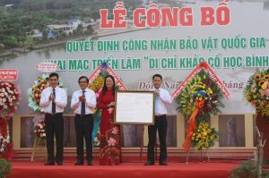 Lễ công bố quyết định công nhận bảo vật quốc gia đàn đá Bình Đa