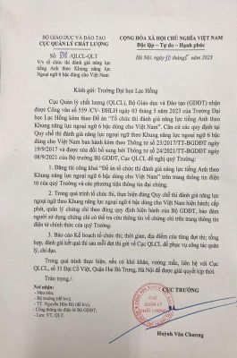 Thêm 1 trường đại học được tổ chức thi đánh giá năng lực tiếng Anh