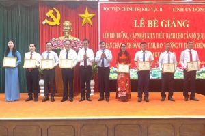 Hơn 80 học viên đã hoàn thành lớp bồi dưỡng, cập nhật kiến thức dành cho cán bộ nguồn nhiệm kỳ 2025-2030