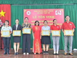 Hội Chữ thập đỏ H.Nhơn Trạch tôn vinh người hiến máu tình nguyện năm 2022