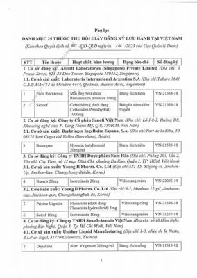 Thu hồi Giấy đăng ký lưu hành của 25 loại thuốc tại Việt Nam