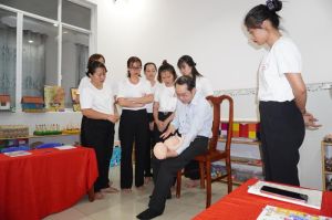 Giáo viên, nhân viên được tập huấn sơ, cấp cứu miễn phí