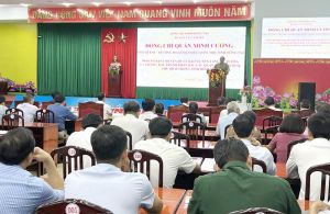 Phó Bí thư Tỉnh ủy Quản Minh Cường nói chuyện chuyên đề Bảo vệ nền tảng tư tưởng của Đảng