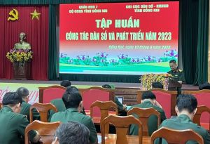 Tập huấn công tác dân số và phát triển cho 250 cán bộ chiến sĩ, dân quân thường trực thuộc lực lượng vũ trang tỉnh