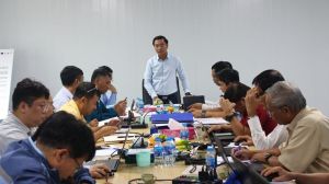 The delegation of the State Department of Construction Quality Assessment inspecting the Nhon Trach 3 and 4 Thermal Power Plants in Nhon Trach district