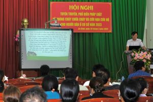 Công an tỉnh tổ chức tuyên truyền, phổ biến pháp luật về phòng cháy, chữa cháy và cứu nạn, cứu hộ  trong khu dân cư tại P.An Bình