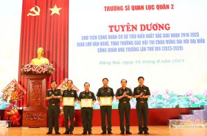 Trường Sỹ quan Lục quân 2 tuyên dương 9 Chủ tịch Công đoàn cơ sở tiêu biểu